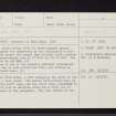 Muck, Caisteal An Duin Bhain, NM47NW 2, Ordnance Survey index card, page number 1, Recto