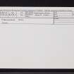 Eigg, Galmisdale, NM48SE 13, Ordnance Survey index card, Recto