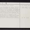 Kilmory, Cill Mhairi, NM56NW 1, Ordnance Survey index card, page number 2, Verso