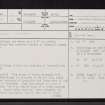 Branault, Croft House, NM56NW 3, Ordnance Survey index card, page number 1, Recto