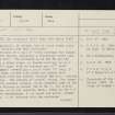 Garvellachs, Dun Chonaill, NM61SE 3, Ordnance Survey index card, page number 1, Recto