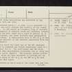 Claggan, NM64NE 7, Ordnance Survey index card, page number 2, Verso