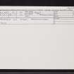 Acharacle, Old Manse, NM66NE 3, Ordnance Survey index card, Recto