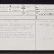 Acharacle, Old Manse, NM66NE 3, Ordnance Survey index card, page number 1, Recto