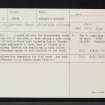 Cul Doirlinn, Dorlin House, NM67SE 2, Ordnance Survey index card, Recto