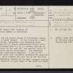 Luing, Kilchattan, Old Parish Church, NM70NW 2, Ordnance Survey index card, page number 1, Recto