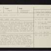 Seil, Ardfad Castle, NM71NE 1, Ordnance Survey index card, page number 1, Recto