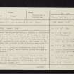 Seil, Kilbrandon, NM71NE 2, Ordnance Survey index card, page number 1, Recto