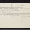 Seil, Kilbrandon, NM71NE 2, Ordnance Survey index card, page number 2, Verso