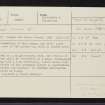 Seil, Ballachuan,  Chapel And Burial Ground, NM71NE 18, Ordnance Survey index card, Recto