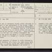 Leccamore, Luing, NM71SE 2, Ordnance Survey index card, page number 1, Recto