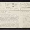 Lismore, An Dun, Sloc A' Bhrighide, NM73NE 3, Ordnance Survey index card, page number 1, Recto