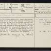 Ballnaselich, NM76NE 3, Ordnance Survey index card, page number 1, Recto