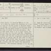 Caisteal Nan Con Duibh, NM80NW 22, Ordnance Survey index card, page number 1, Recto