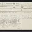 Dun Chonallaich, NM80SE 15, Ordnance Survey index card, page number 1, Recto