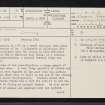 Ederline, Loch Awe, NM80SE 18, Ordnance Survey index card, page number 1, Recto