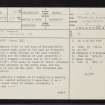 Dun Mac Samhainn, NM80SW 14, Ordnance Survey index card, page number 1, Recto