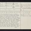 Dun Na Ban-Oige, NM80SW 15, Ordnance Survey index card, page number 1, Recto