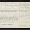 Dun Mhic Choish, NM80SW 26, Ordnance Survey index card, page number 1, Recto