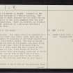 Loch A' Phearsain, NM81SE 3, Ordnance Survey index card, page number 2, Recto