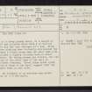 Rubh' An Tighe Loisgte, NM81SW 2, Ordnance Survey index card, page number 1, Recto