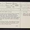 Old Kilbride Kirk And Kirkyard, NM82NE 36, Ordnance Survey index card, page number 1, Recto
