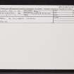 Oban, Argyll Square, Tourist Information Centre, NM82NE 45, Ordnance Survey index card, Recto