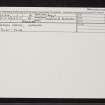 Kerrera, Gylen Castle, NM82NW 1, Ordnance Survey index card, Recto