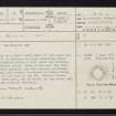 Dun Bhlaran, NM82SW 4, Ordnance Survey index card, page number 1, Recto