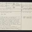 Dun Mhic Raonuill, NM82SW 6, Ordnance Survey index card, page number 1, Recto