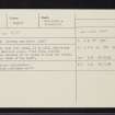 Carraig Nam Marbh, NM82SW 10, Ordnance Survey index card, Recto