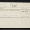 Bheinn Bhan, NM82SW 19, Ordnance Survey index card, Recto
