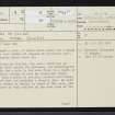 Lismore, Eilean Na Cloiche, NM83NW 8, Ordnance Survey index card, page number 1, Recto