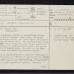 Dunstaffnage Chapel, NM83SE 3, Ordnance Survey index card, page number 1, Recto