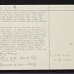 Dunstaffnage Chapel, NM83SE 3, Ordnance Survey index card, page number 2, Verso