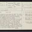 Dunollie Castle, NM83SE 11, Ordnance Survey index card, page number 1, Recto
