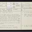 Cladh Vaine, Pennyfuir Cottage, NM83SE 20, Ordnance Survey index card, page number 1, Recto