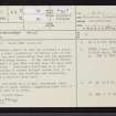 Dunstaffnage House, NM83SE 22, Ordnance Survey index card, page number 1, Recto
