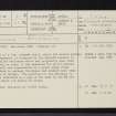 Lismore, Park, NM84NE 2, Ordnance Survey index card, page number 1, Recto