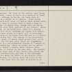Lismore, Tirefour Castle, NM84SE 1, Ordnance Survey index card, page number 2, Verso
