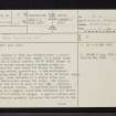 Lismore, Castle Coeffin, NM84SE 15, Ordnance Survey index card, page number 1, Recto