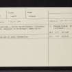Cilmalieu, NM85NE 1, Ordnance Survey index card, Recto