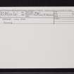 Eredine, Loch Awe, NM90NE 2, Ordnance Survey index card, Recto