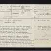 Larach Na H-Iobairte, NM91SE 8, Ordnance Survey index card, page number 1, Recto