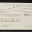 Dalnacabeg, NM92SW 10, Ordnance Survey index card, page number 1, Recto