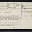 Ardchattan, Old Kirk, NM93NE 1, Ordnance Survey index card, page number 1, Recto