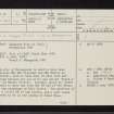 'Beregonium', Benderloch, NM93NW 31, Ordnance Survey index card, page number 1, Recto