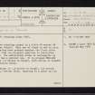 Barcaldine, NM94SE 3, Ordnance Survey index card, page number 1, Recto