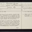 Torr A' Chlaonaidh, NM94SW 12, Ordnance Survey index card, page number 1, Recto
