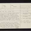 An Dun, Inverglen, Strachur, NN00SE 1, Ordnance Survey index card, page number 1, Recto